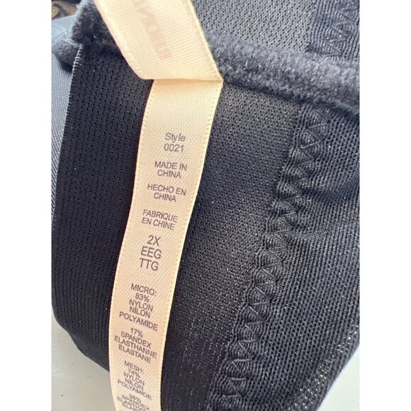 Rhonda Shear 2 Pack Molded Cup Bra with Wrap Back Size 2X Black Beige 668.5 - Picture 5 of 9